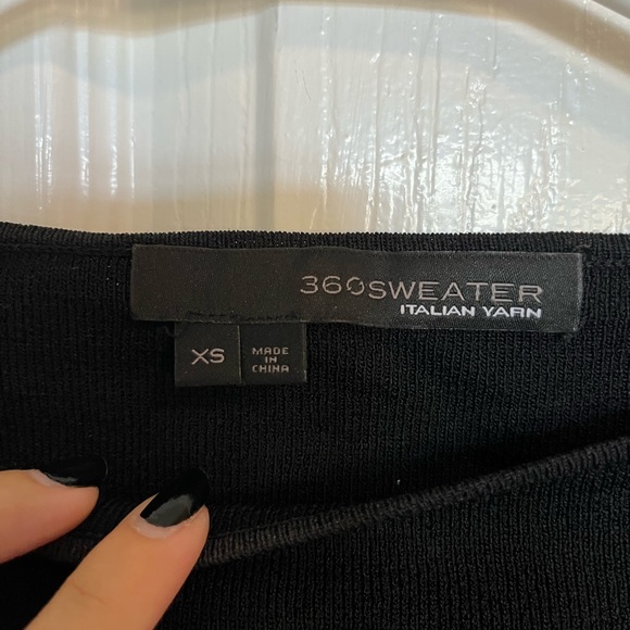 360 SWEATER VEDA OPEN BACK SIZE XS CRISS CROSS BACK - Picture 7 of 7